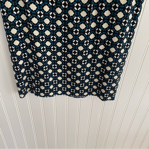 LOFT Black/ blue Sheath Dress Sleeveless V-neck, SIZE XS - Picture 4 of 9